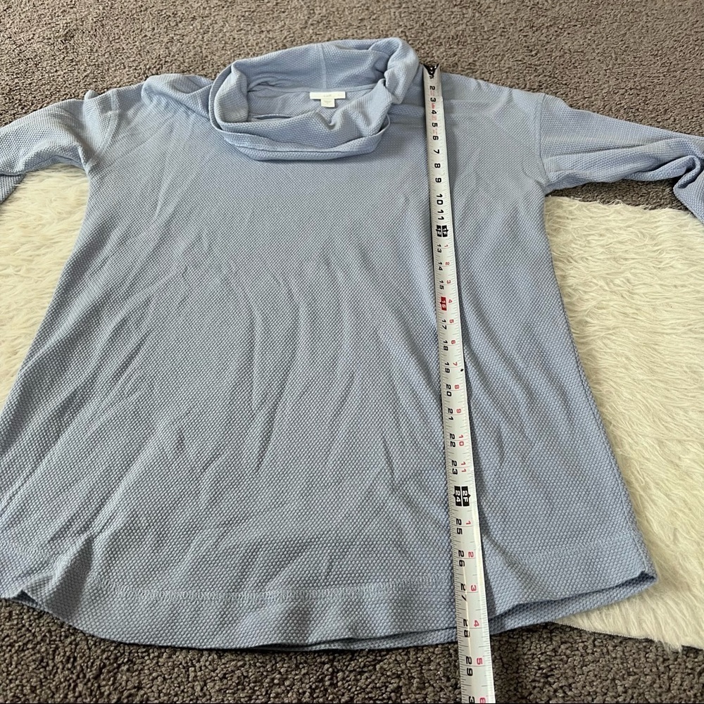 J Jill cornflower blue textured cowl neck pull over Small - Picture 6 of 7